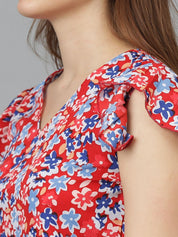 Kotty Floral Print Crepe Top