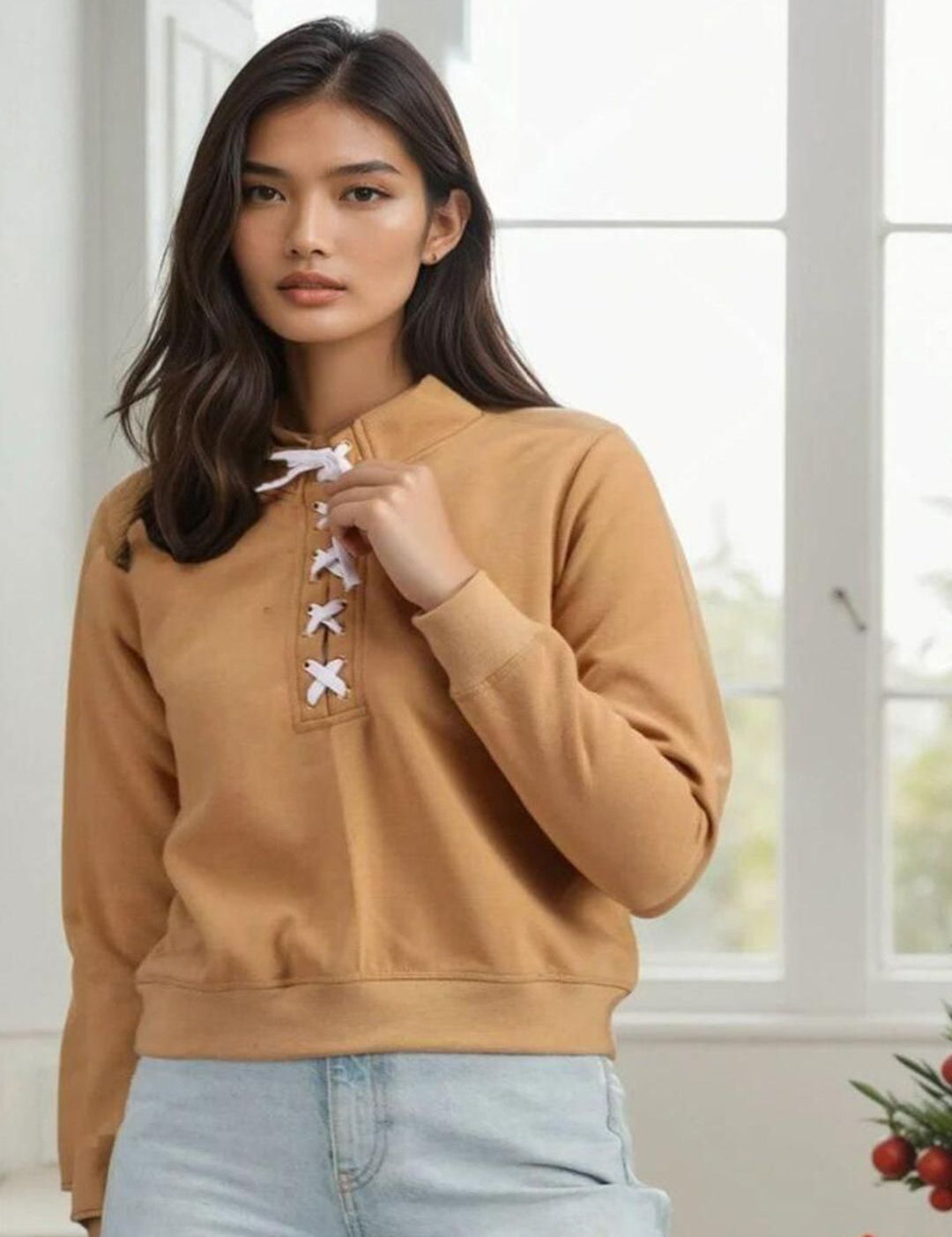 Kotty Women Round Neck Dry Fit Pullover Sweatshirt