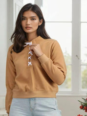 Kotty Women Round Neck Dry Fit Pullover Sweatshirt