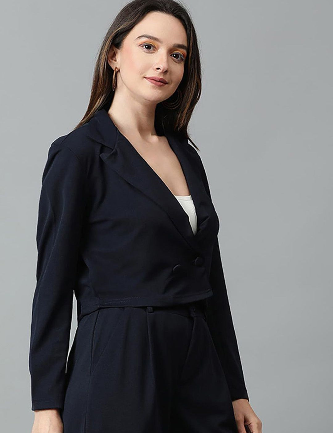 Kotty Double-Breasted Crop Blazer