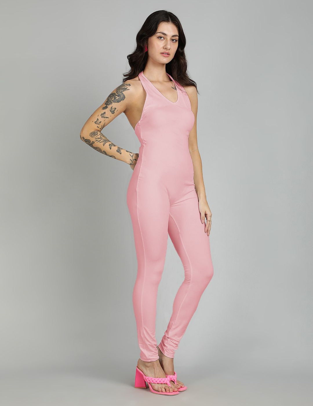 Kotty Women Round Neck Basic Jumpsuit