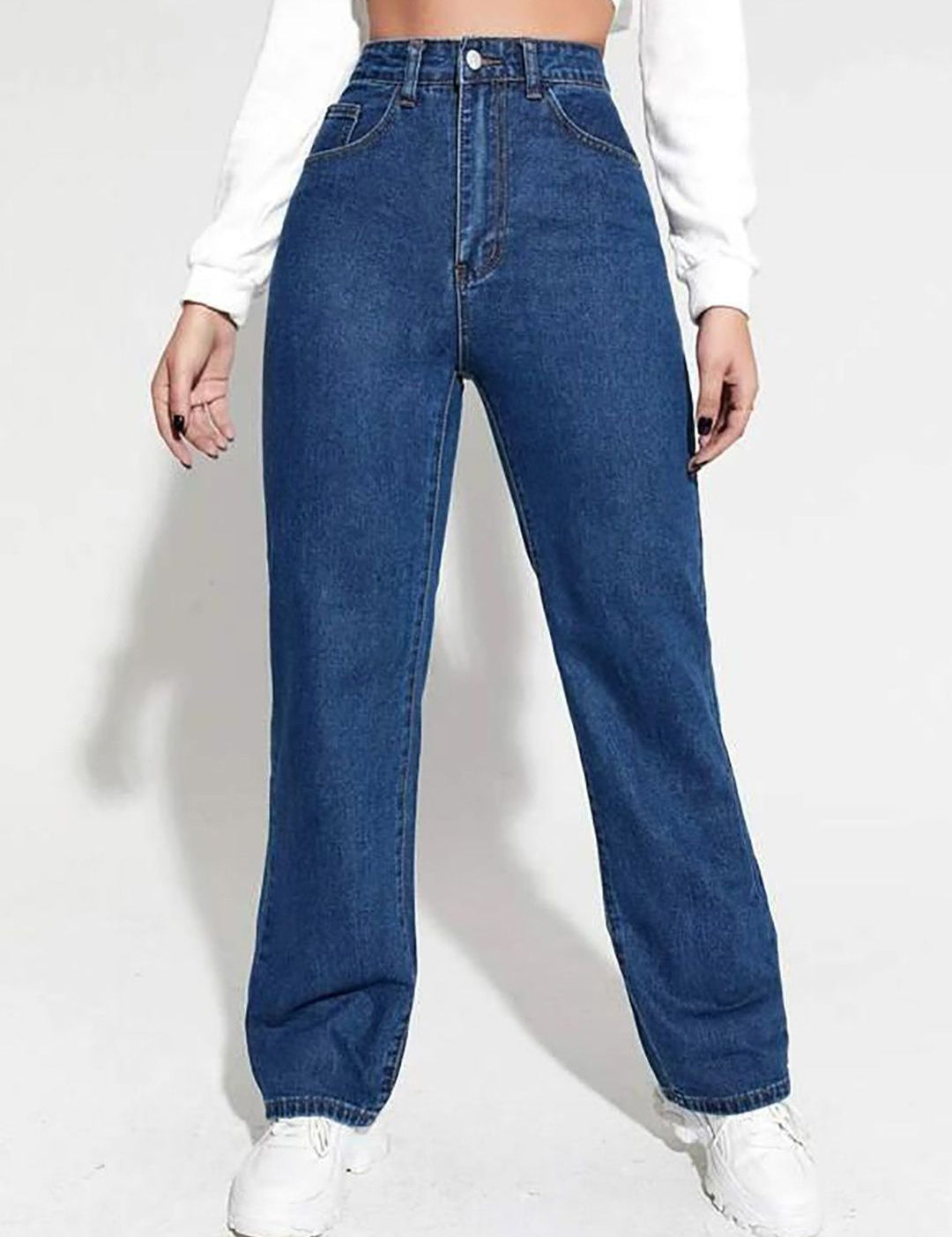 Kotty Women Straight Fit High-Rise Stretchable Jeans