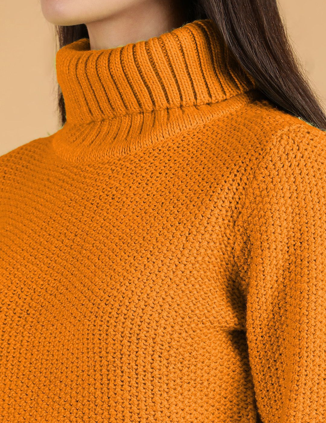 Kotty Women Turtle Neck Crop Pullover