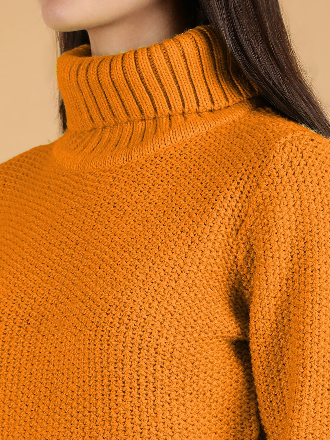 Kotty Women Turtle Neck Crop Pullover