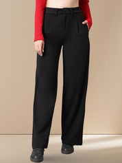 Kotty Women Straight Fit High-Rise Trousers