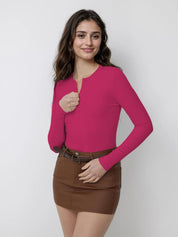 Kotty Women Solid V-Neck Top