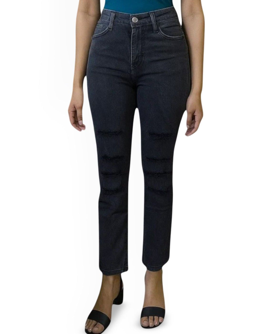 Kotty Women Skinny Fit High-Rise Mildly Distressed Light Fade Cotton Stretchable Jeans