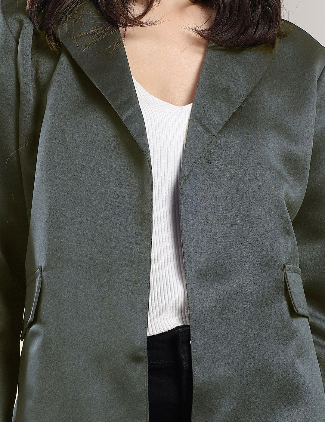 Kotty Notched Lapel Open Front Blazers