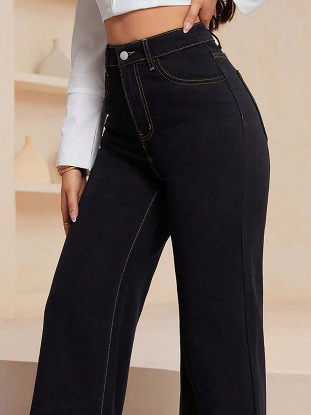 Kotty Women Wide Leg High-Rise Jeans