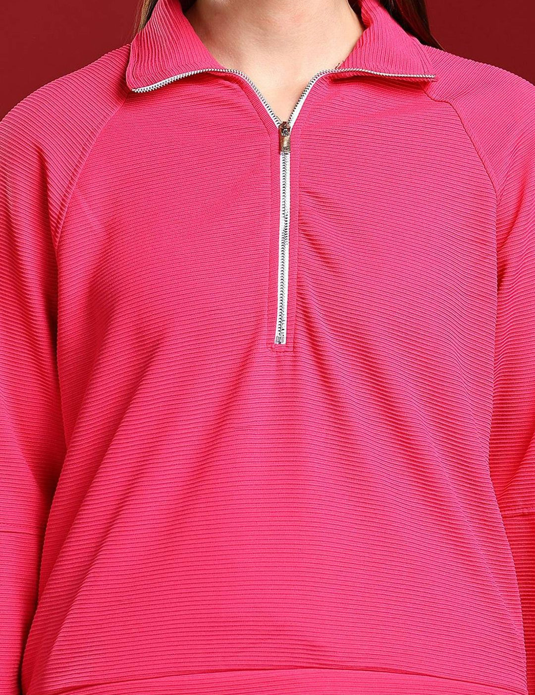 Kotty Women Shirt Collar Full Sleeve Sweatshirt