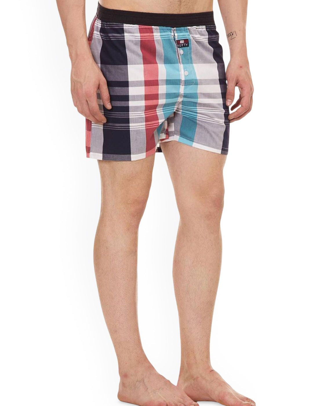 Kotty Men Checked Mid-Rise Boxer KTTNEWBOXER21L