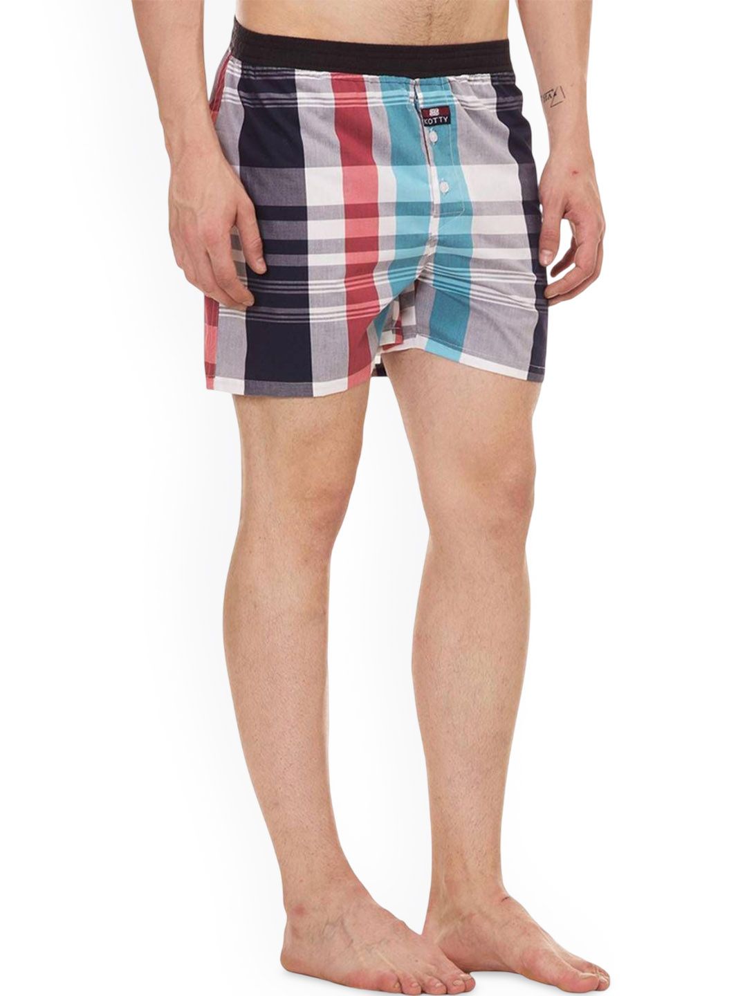 Kotty Men Checked Mid-Rise Boxer KTTNEWBOXER21L