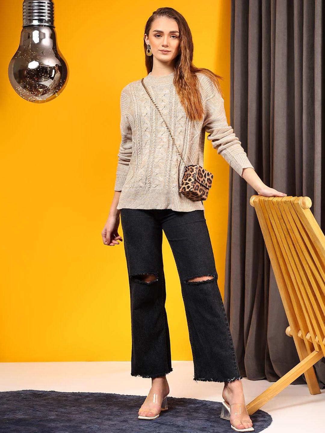 Kotty Women Cable Knit Pullover