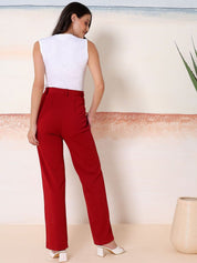 Kotty Relaxed-Fit Round Neck Crop-Top With Trousers Co-Ords

