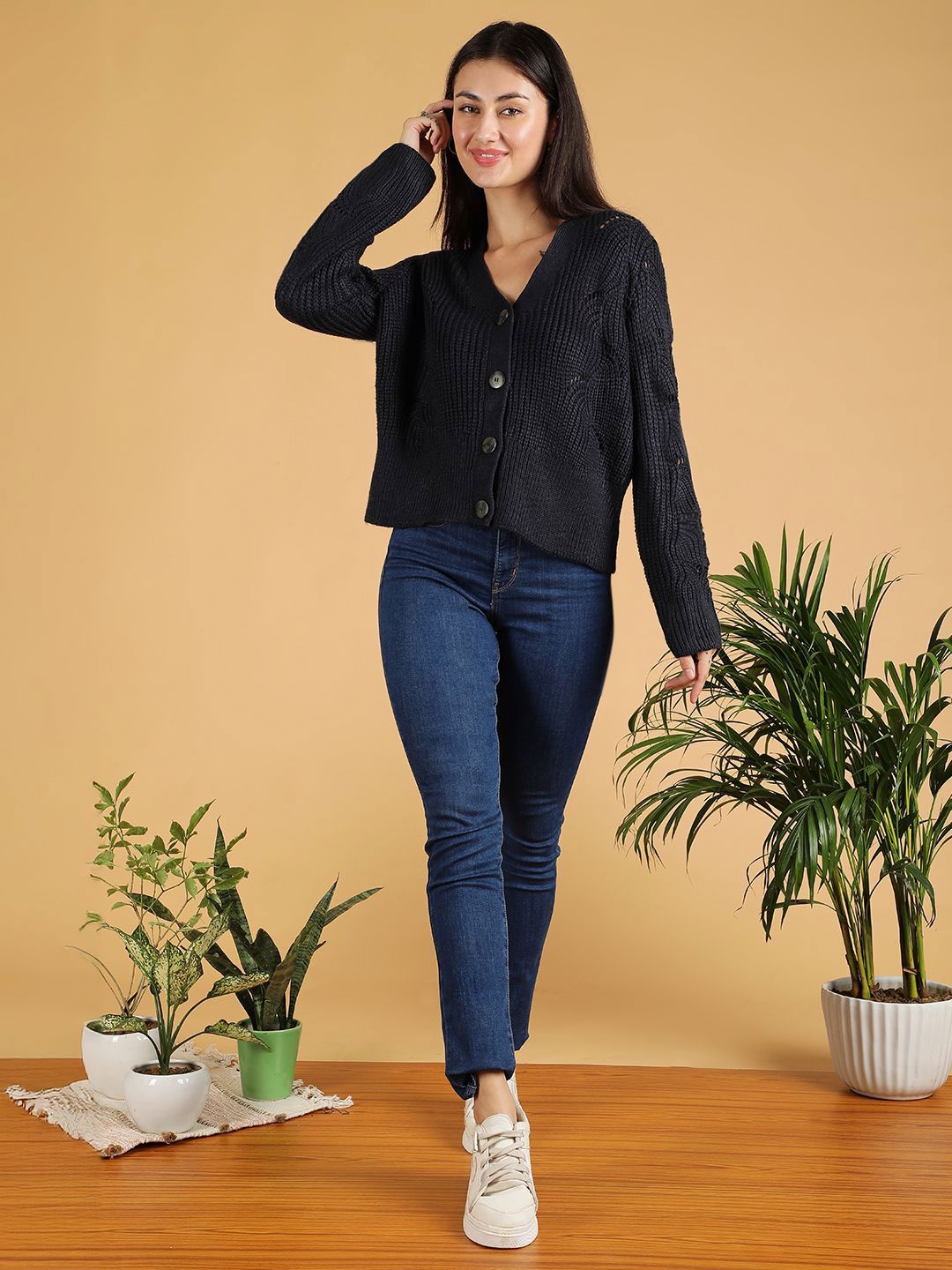 Kotty Women Cable Knit Cardigan