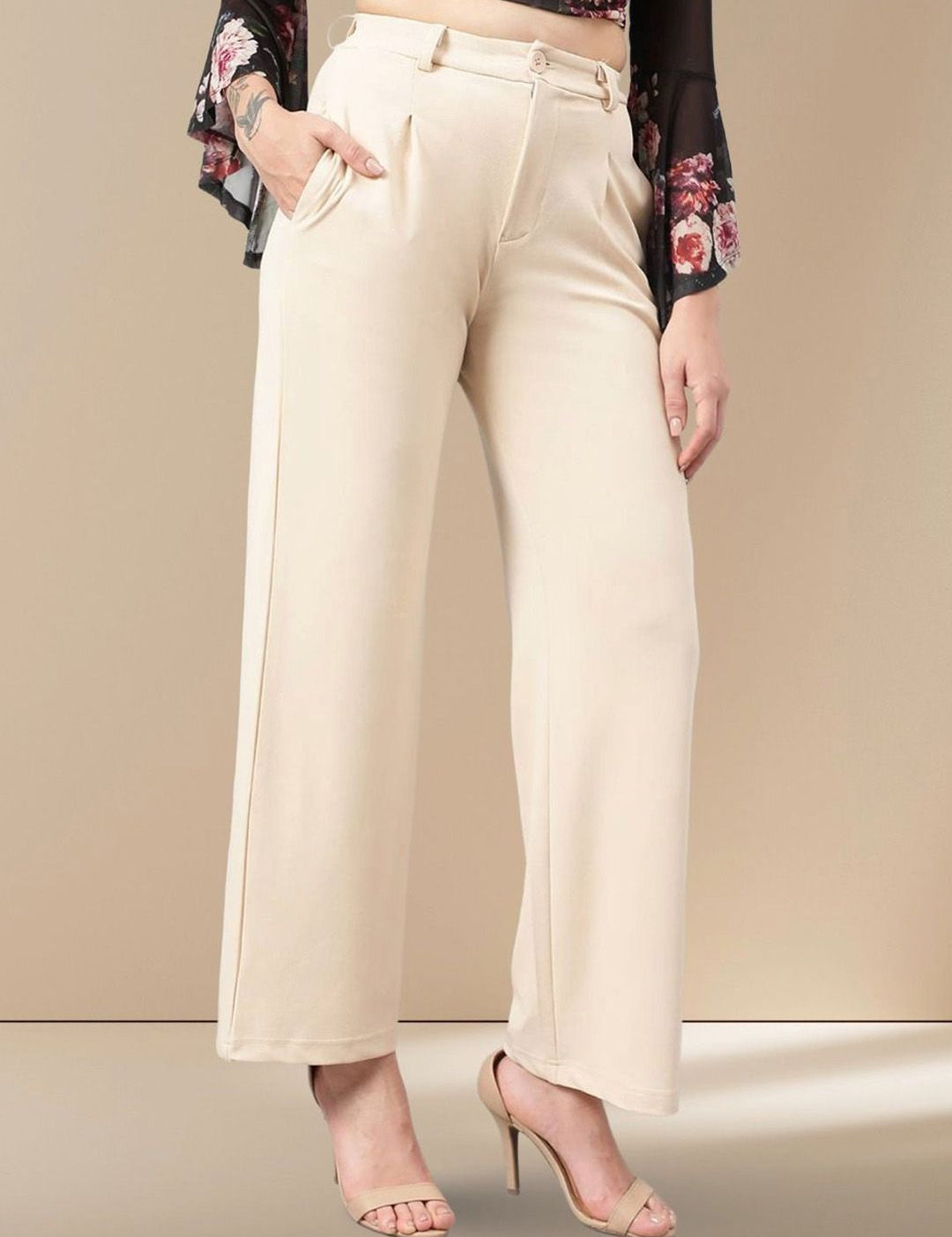 Kotty Women Straight Fit High-Rise Parallel Trouser