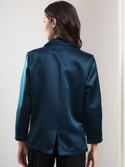 Kotty Notched Lapel Front Open Blazer