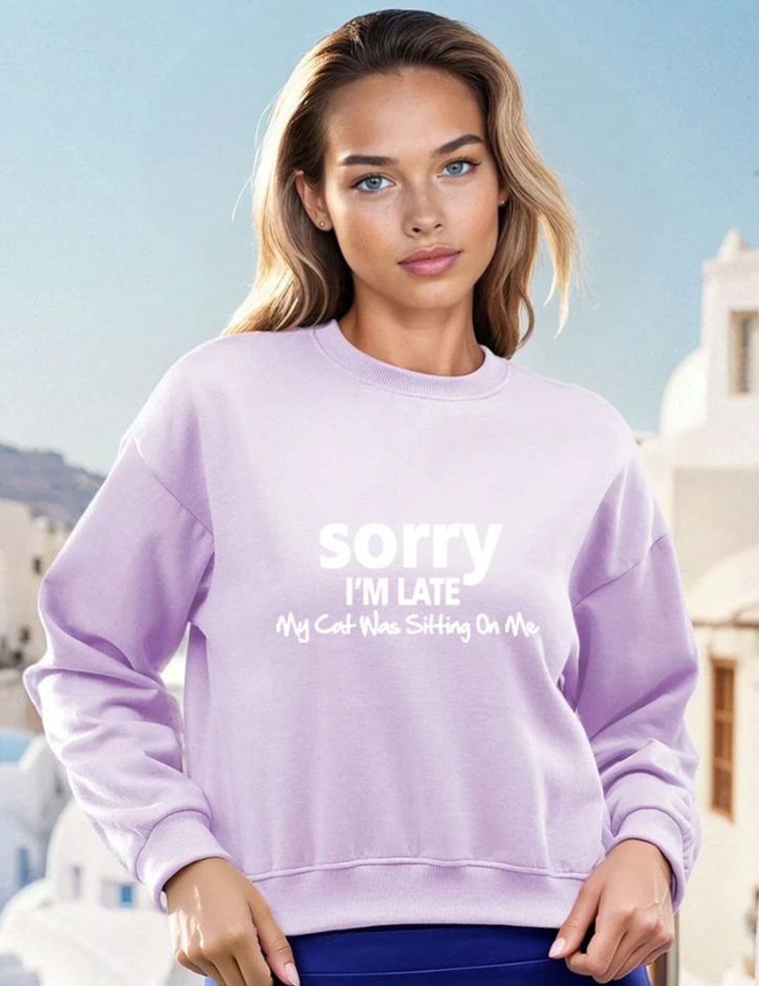 Kotty Women Typography Printed Round Neck Full Sleeve Sweatshirt