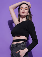 Kotty Women Solid One Shoulder Top