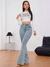 Kotty Women Bootilicious Bootcut High-Rise Cotton Jeans