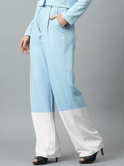 Kotty Women Colourblocked High-Rise Easy Wash Trousers