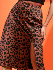Kotty Printed A-Line Midi Skirt