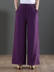 Kotty Women Relaxed Straight Leg High-Rise Pleated Trousers