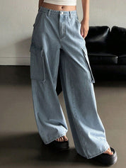 Kotty Women Cotton Blue Bootcut High-Rise Stretchable Jeans