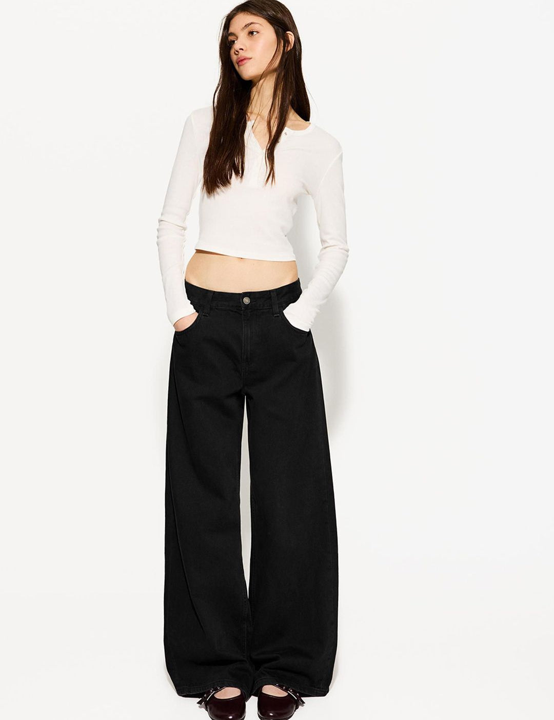 Kotty Women Jean Flared High-Rise Cotton Jeans