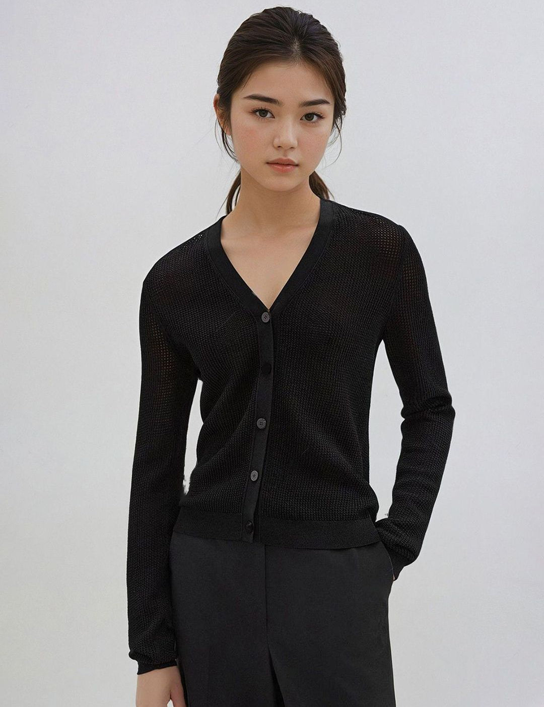 Kotty Women Self Design Cardigan