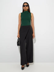 Kotty Women Solid Sleeveless High Neck Top Top