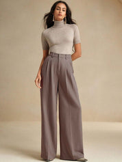 Kotty Women High-Rise Pleated Wide-Leg Trousers