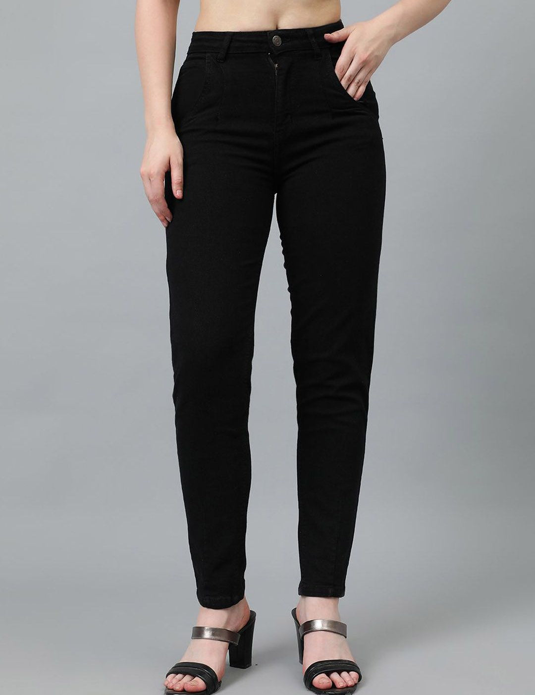 Kotty Women Straight Fit High-Rise Stretchable Jeans