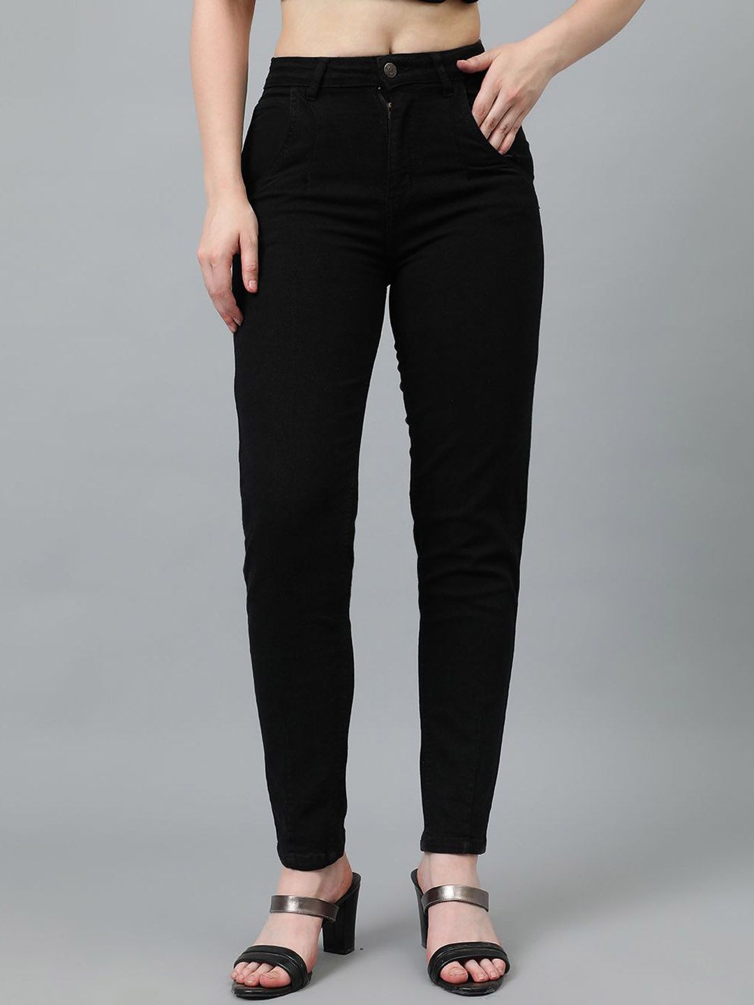 Kotty Women Straight Fit High-Rise Stretchable Jeans