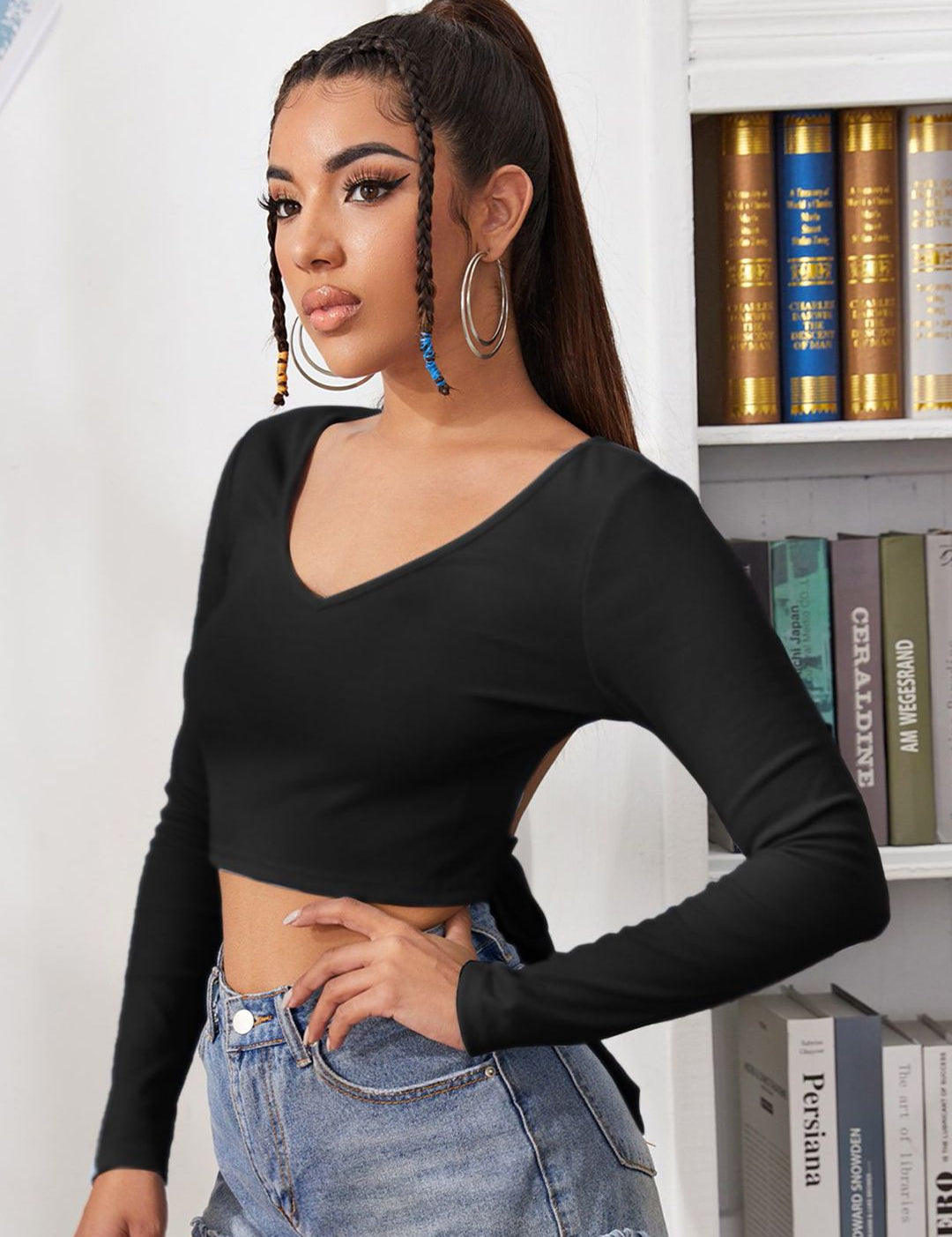 Kotty Women Solid V-Neck Top