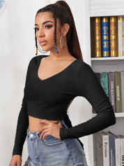 Kotty Women Solid V-Neck Top