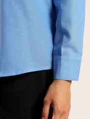 Kotty Women Relaxed Fit Solid Spread Collar Cotton Casual Shirt