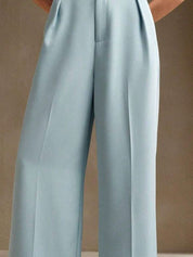 Kotty Women Relaxed Straight Leg High-Rise Pleated Wide Leg Trousers