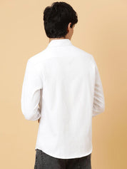 Kotty Men Relaxed Spread Collar Solid Casual Shirt