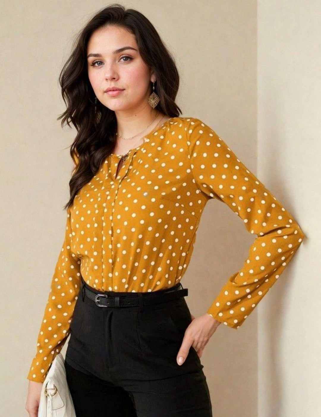 Kotty Women Polka Dot Printed RegularTop