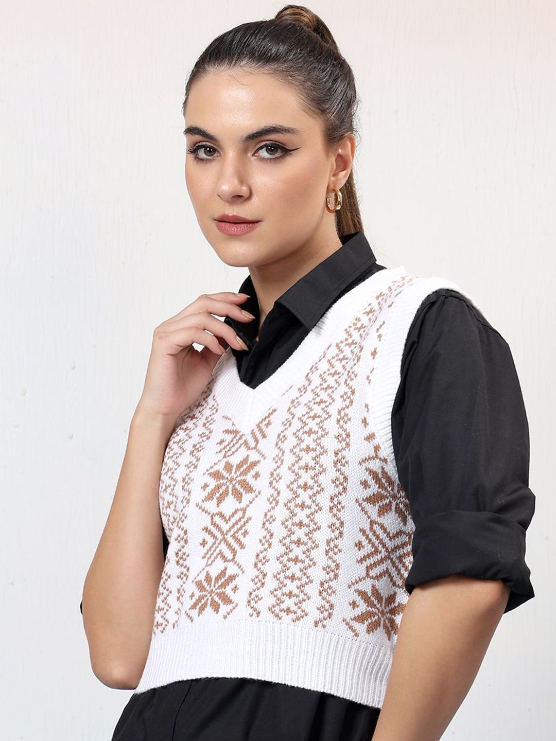 Kotty Women Printed Crop Pullover