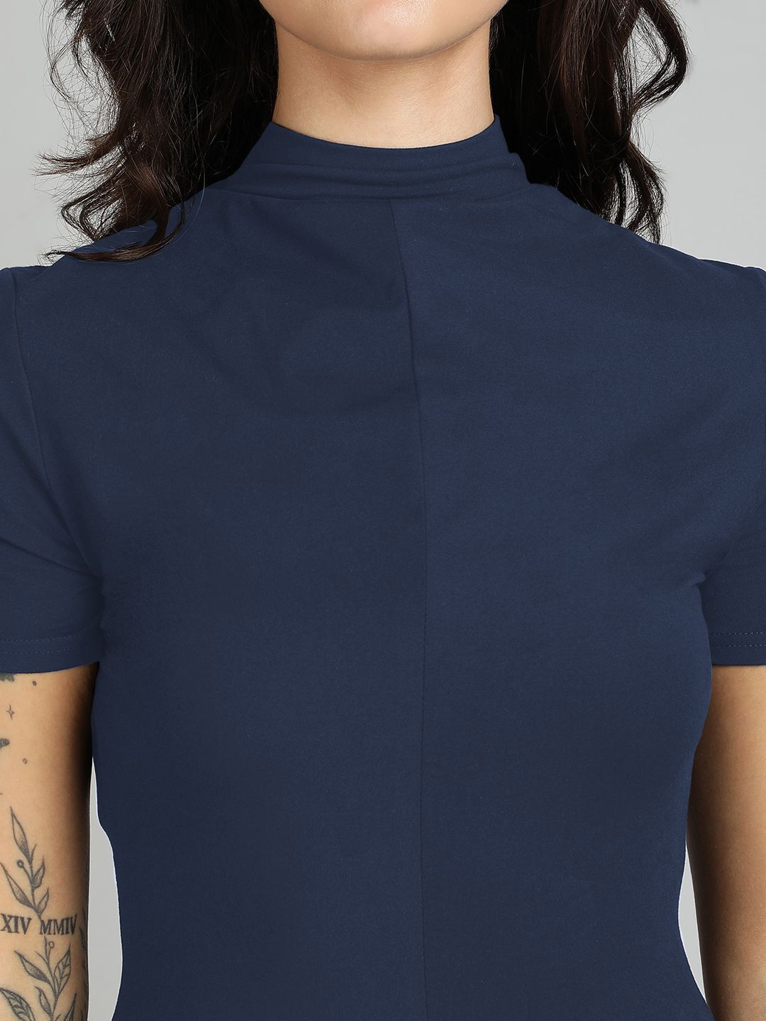 Kotty Women Mock Neck Basic Jumpsuit