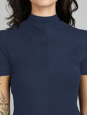 Kotty Women Mock Neck Basic Jumpsuit