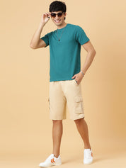 Kotty Men Low-Rise Cotton Cargo Shorts