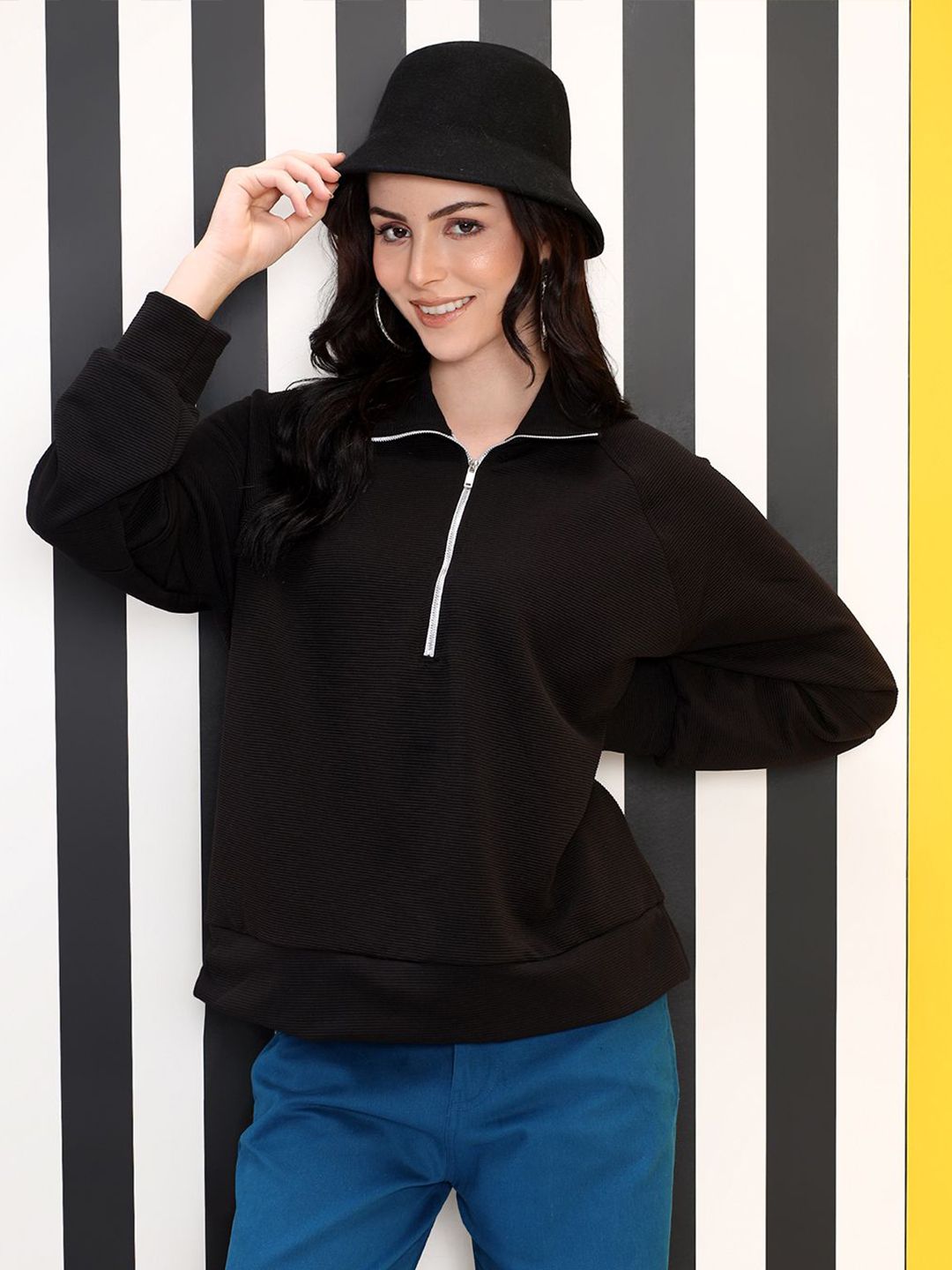 Kotty Women High Neck Sweatshirt