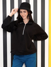 Kotty Women High Neck Sweatshirt