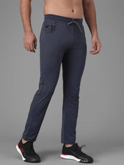KOTTY  Men Colorblock Blue Track Pants