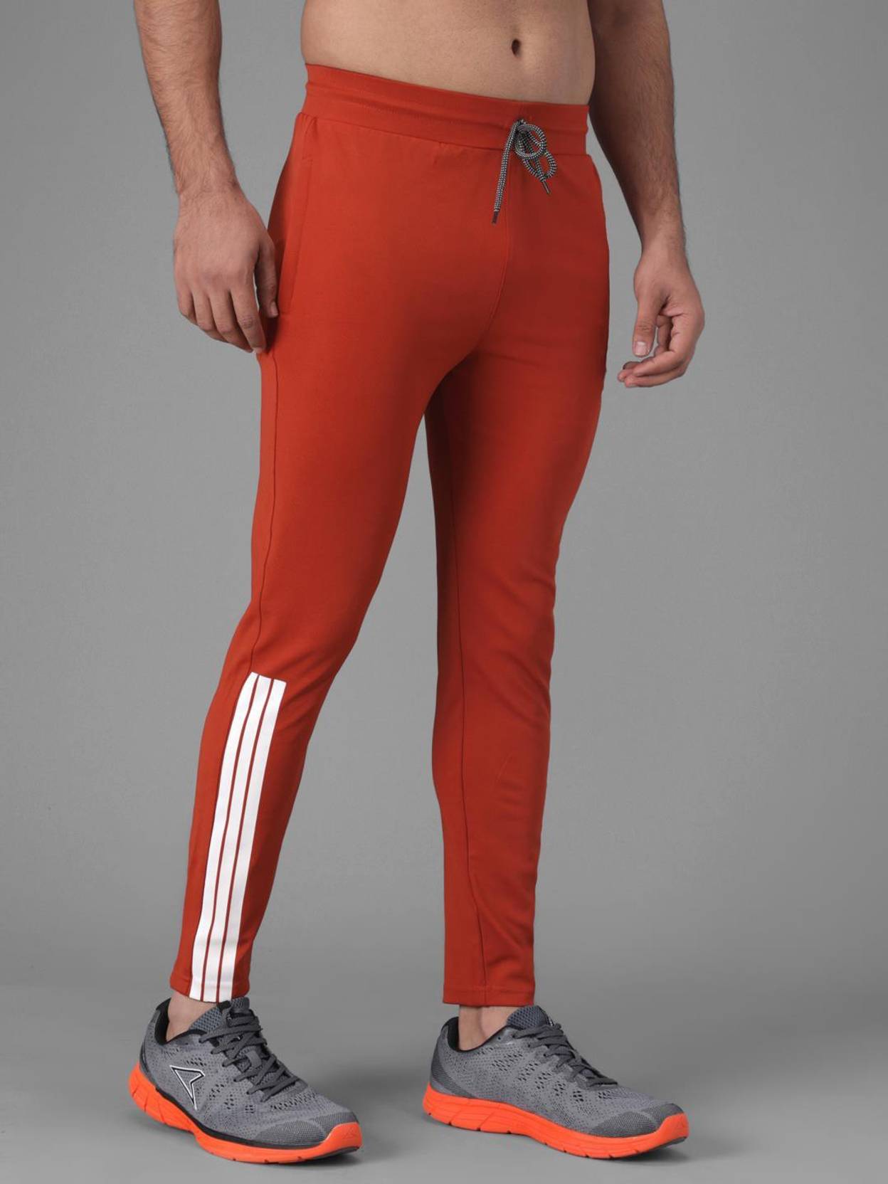 KOTTY  Men Colorblock Red Track Pants