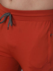 KOTTY  Men Colorblock Red Track Pants