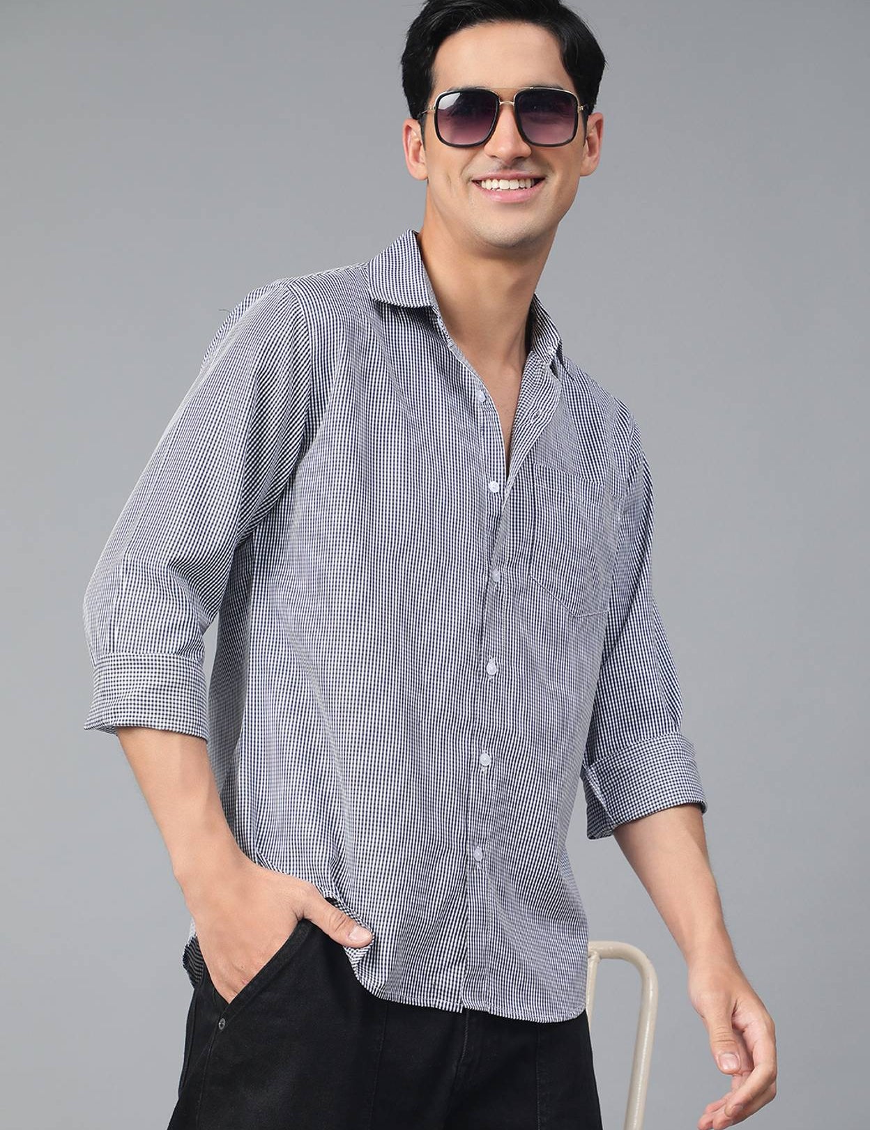 MenRegularFitCheckeredSpreadCollarCasualShirt-0.jpg_1.jpg